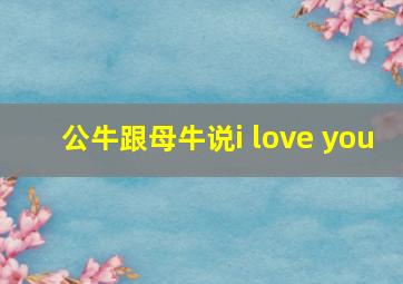 公牛跟母牛说i love you